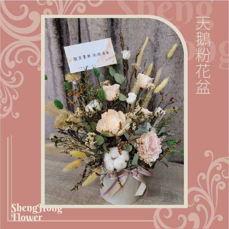 天鵝粉花盆-主圖