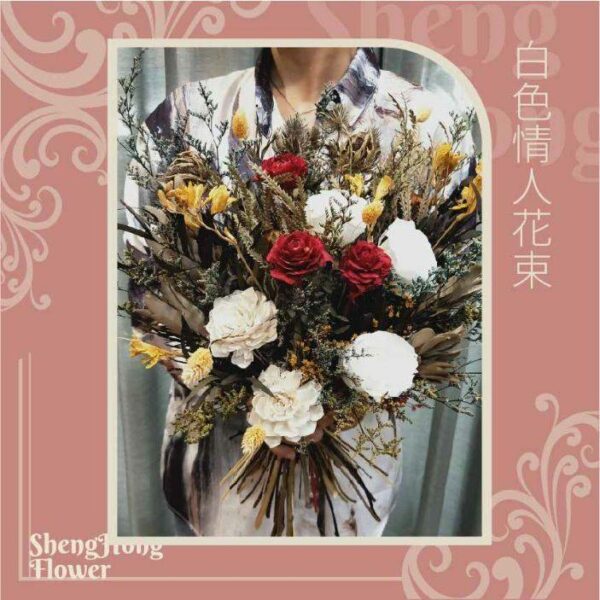 白色情人花束-主圖