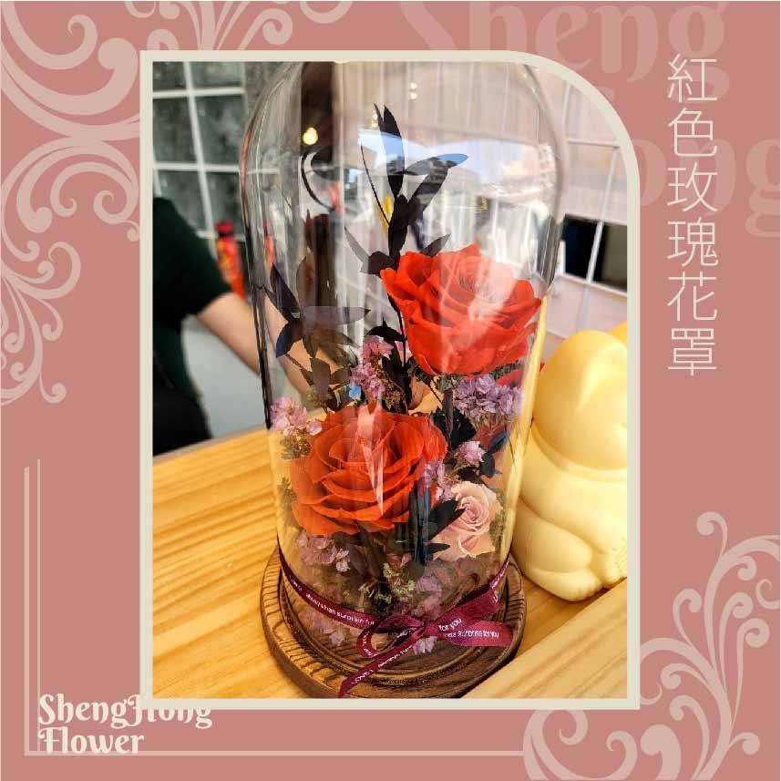 紅色玫瑰花罩-主圖