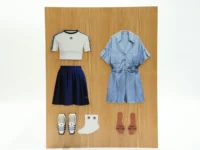紙紮女士運動休閒服禮盒-2