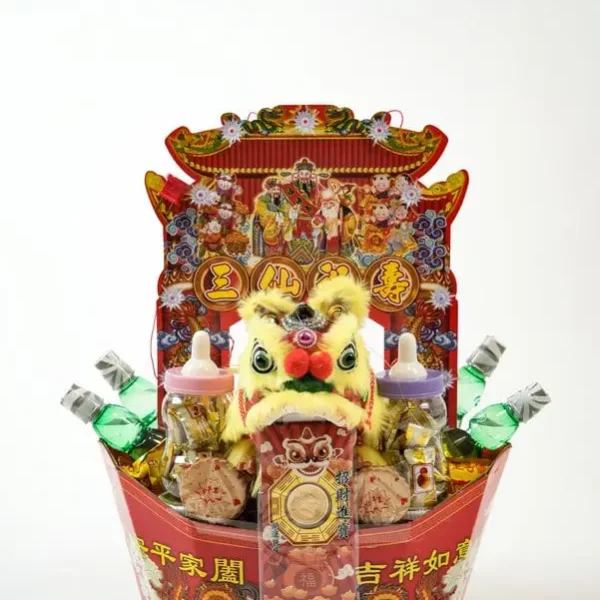 三太子彩布獅元寶座