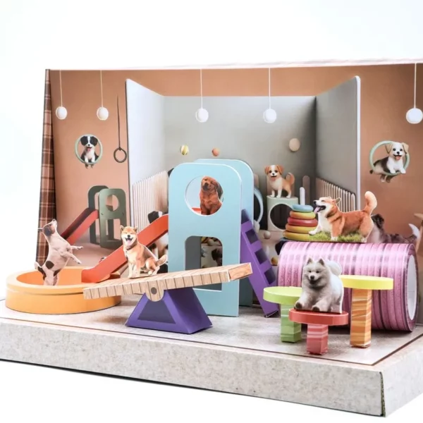 紙紮狗狗遊戲場-3