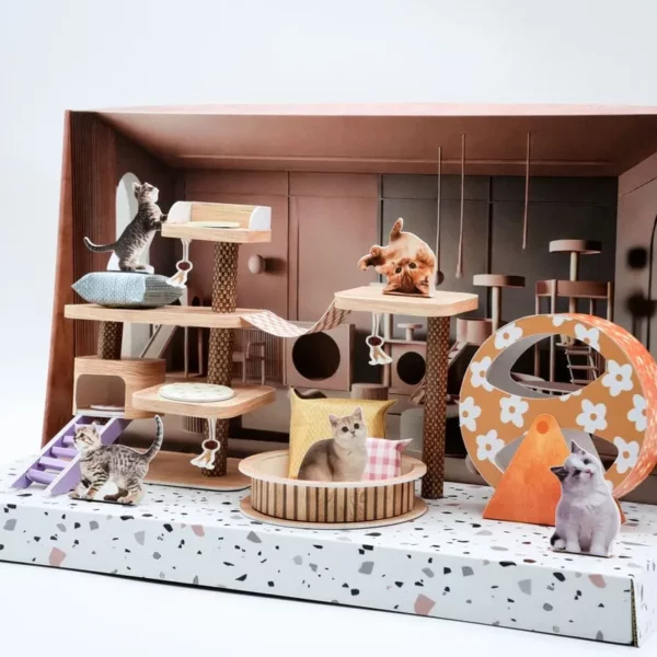 紙紮貓咪遊戲場-3