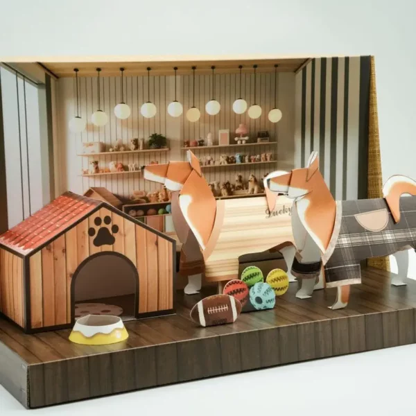 紙紮柴犬狗狗衣服禮盒-2