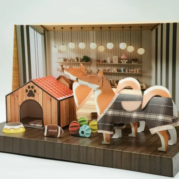 紙紮柴犬狗狗衣服禮盒-3