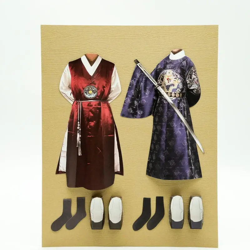 紙紮男韓服禮盒-2 紙紮男韓服禮盒-2
