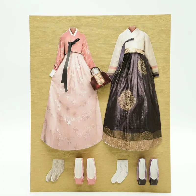 紙紮女韓服禮盒-2 紙紮女韓服禮盒-2