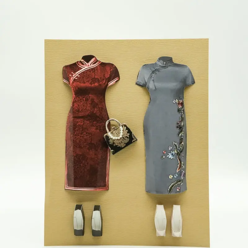 紙紮女士旗袍禮盒-2-v2 紙紮女士旗袍禮盒-2-v2