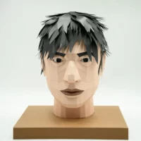 客製化紙紮男性頭部-1