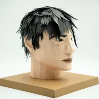 客製化紙紮男性頭部-2