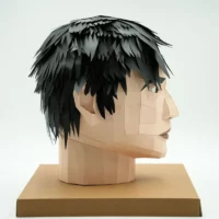 客製化紙紮男性頭部-4