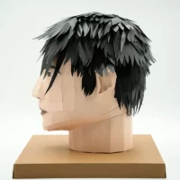 客製化紙紮男性頭部-5